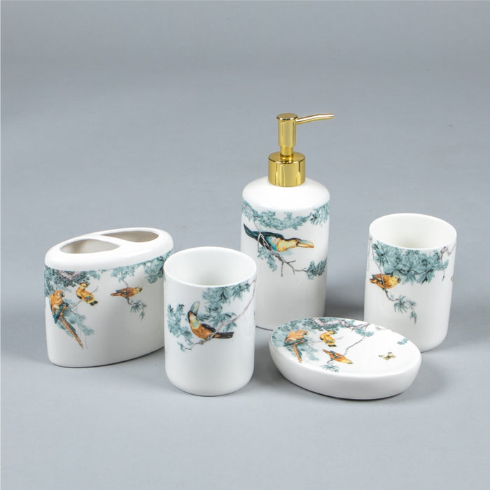 CHERRY 5 PCS. BATHROOM SET BIRDS (264845686)