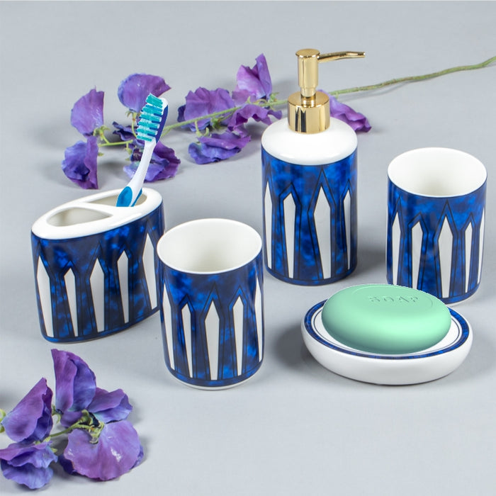 CHERRY 5 PCS. BATHROOM SET BLUE (264845688)