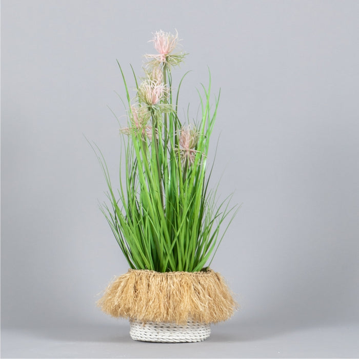 LONGJIN 24"SEA URCHIN GRASS W/METAL POT (413252032)